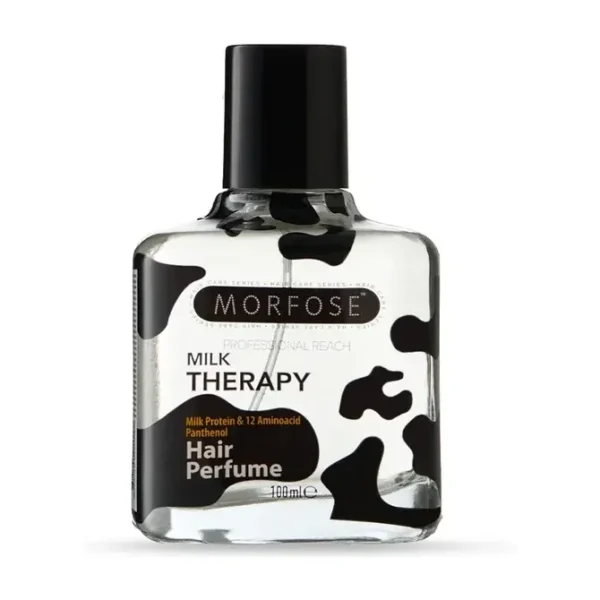 Morfose Milk Therapy saç parfümü 100 ml şişesi, beyaz zemin üzerinde önden görünüm