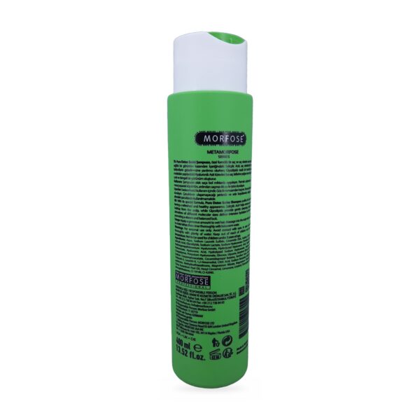 Morfose Metamorfose Pure Detox Arındırıcı Bakım Şampuanı 400 ml – arka etiket ve içindekiler