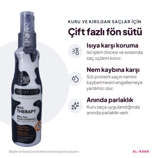 Morfose Milk Therapy Çift Fazlı Fön Sütü 220 ml – faydaları ve özellikleri