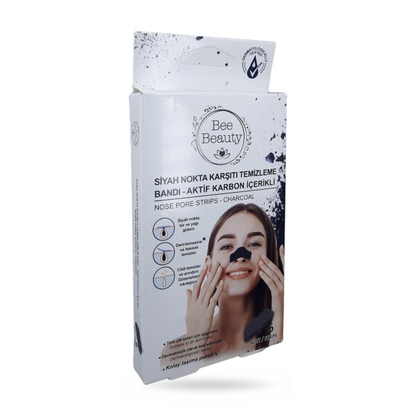 Bee Beauty Siyah Nokta Karşıtı Burun Temizleme Bandı Aktif Karbon — yan açıdan görünüm