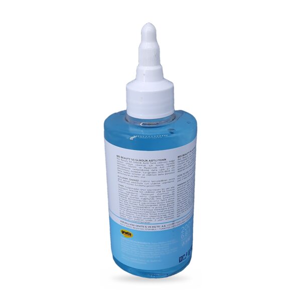 Bee Beauty %5 Glikolik Asitli Tonik 200 ml – arka etiket, kullanım ve uyarılar