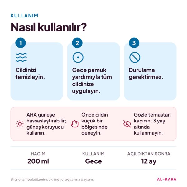 Bee Beauty %5 Glikolik Asitli Tonik 200 ml – kullanım talimatı ve uyarılar