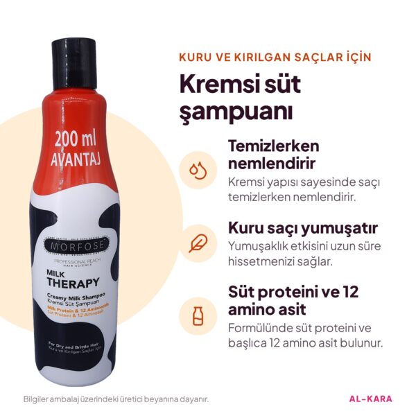 Morfose Milk Therapy Süt Proteinli Kremsi Saç Şampuanı 700 ml – faydaları ve özellikleri