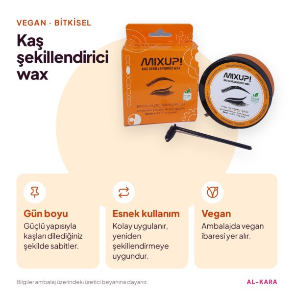Mixup! Kaş Şekillendirici Sabitleyici Wax 50 ml – faydalar bilgi görseli