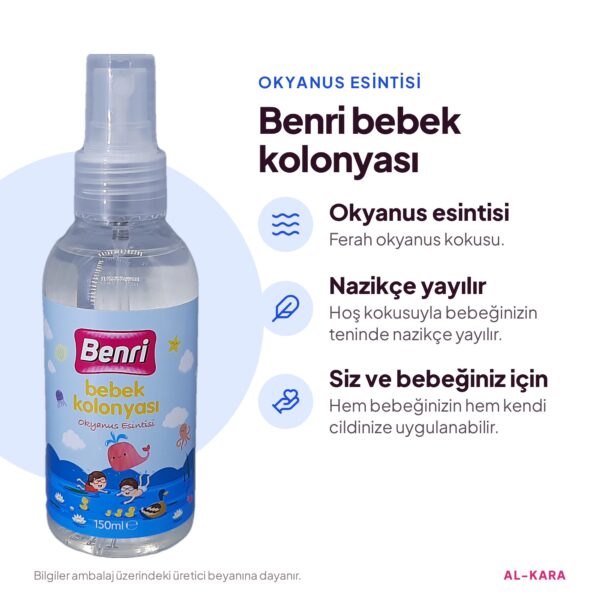Benri Bebek Kolonyası Okyanus Esintisi 150 ml – faydaları ve özellikleri