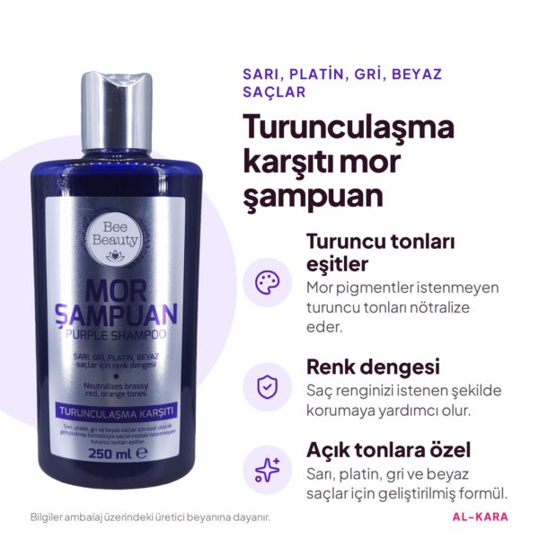 Bee Beauty Mor Şampuan 250 ml – faydalar bilgi görseli