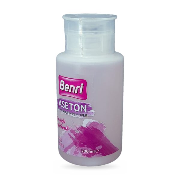 Benri Ekstra Güçlü Pompalı Aseton 200 ml – yan görünüm