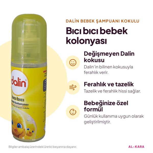 Dalin Bıcı Bıcı Bebek Kolonyası 150 ml – Bebek Şampuanı Kokulu – faydaları ve özellikleri