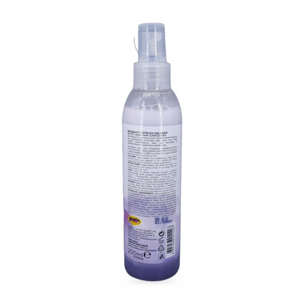 Bee Beauty Biotin & Kafein Sıvı Saç Kremi 200 ml – arka etiket ve içindekiler