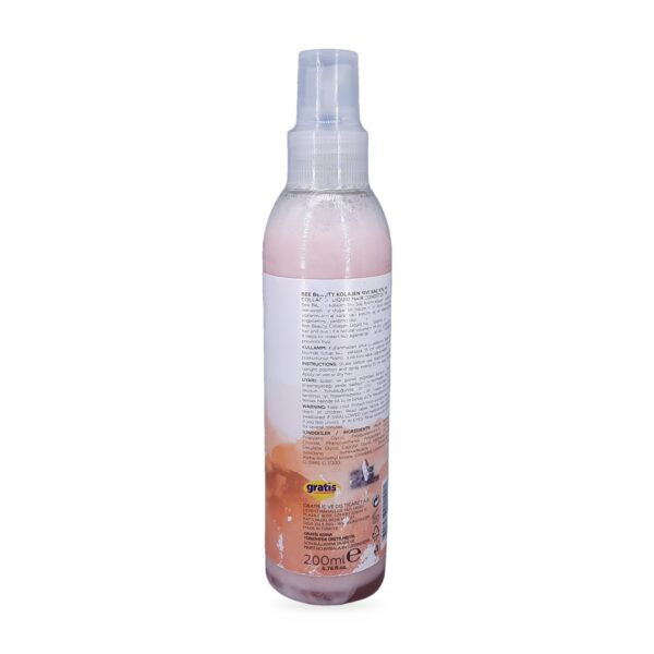 Bee Beauty Kolajen Sıvı Saç Kremi 200 ml – arka etiket ve içindekiler