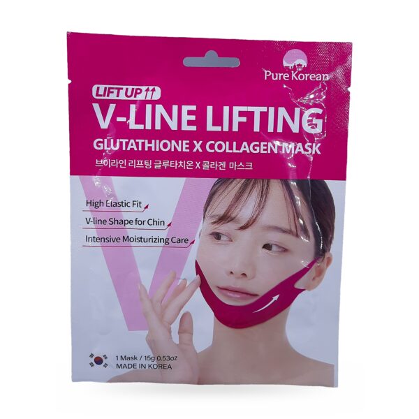 Pure Korean V-Line Glutathione X Collagen Yüz ve Çene Maskesi 15 g — ön görünüm