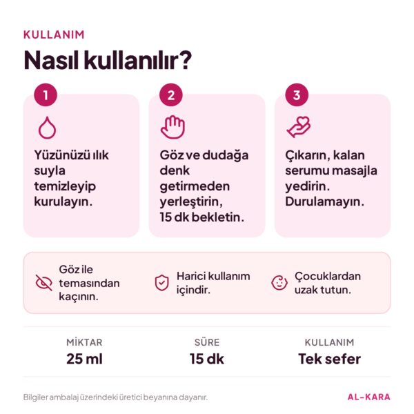 Bee Beauty Aydınlatıcı Kağıt Yüz Maskesi Pembe Greyfurt Özlü 1 Adet – kullanım ve uyarılar bilgi görseli