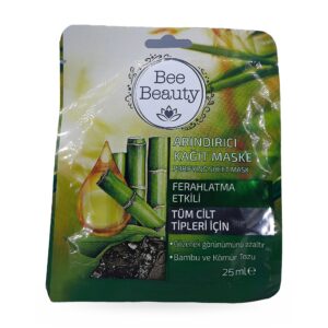 Bee Beauty Arındırıcı Kağıt Yüz Maskesi Bambu Kömür Tozlu 1 Adet — ön görünüm