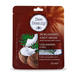 Bee Beauty Nemlendirici Kağıt Yüz Maskesi Hindistan Cevizi Özlü 1 Adet
